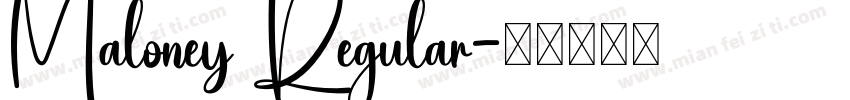 Maloney Regular字体转换